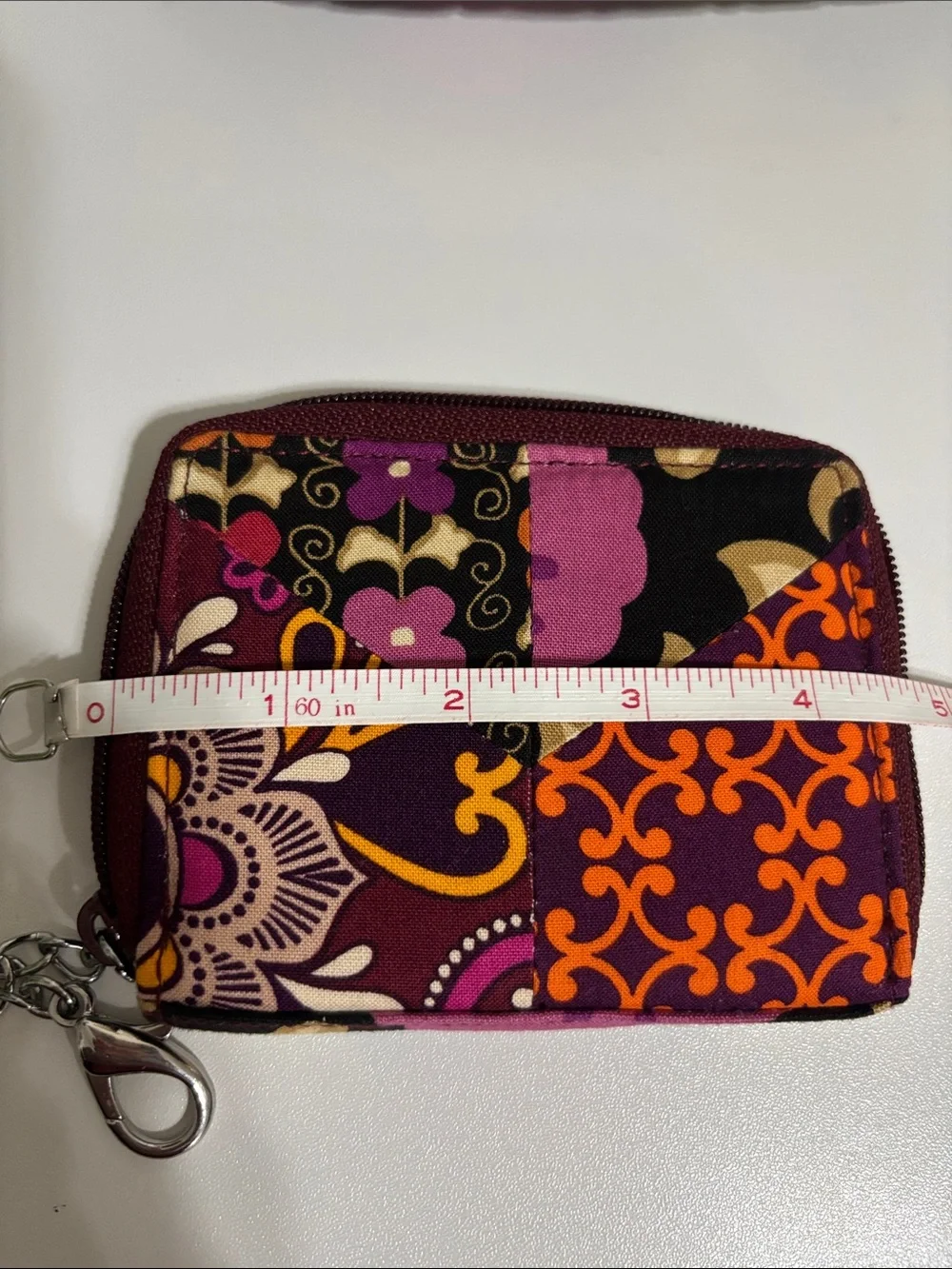 Vera Bradley Black Floral Quilted Cosmetic Bag - Multicolor